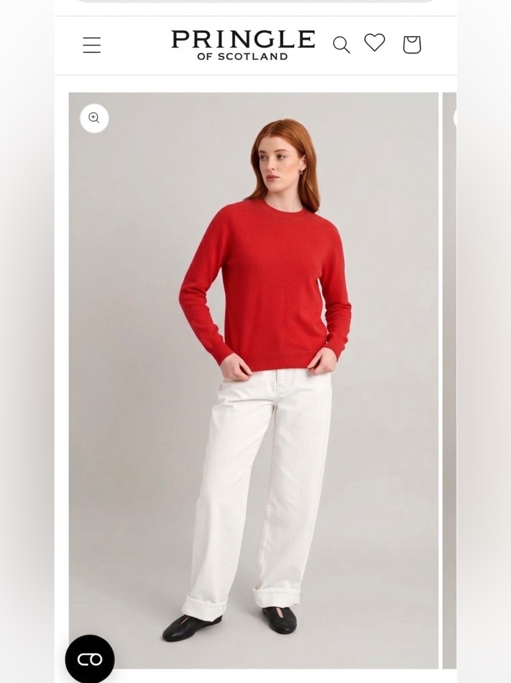Vintage Cashmere by Pringle cashmere sweater in red